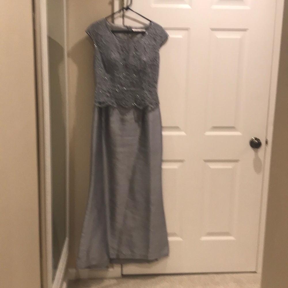 Mon Cheri Silver evening gown